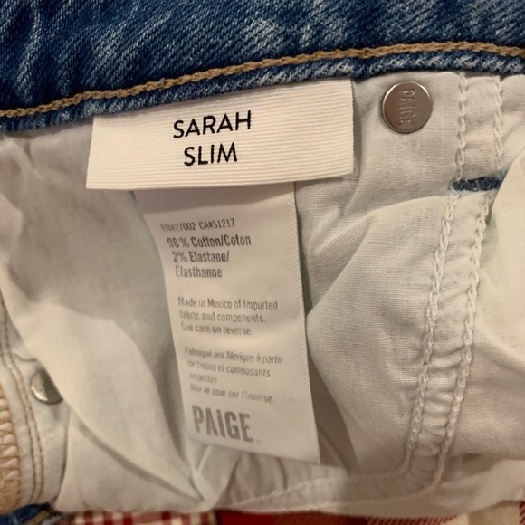 EUC PAIGE Sarah Slim button down jeans.  Sz 26 worn once! - Picture 9 of 16